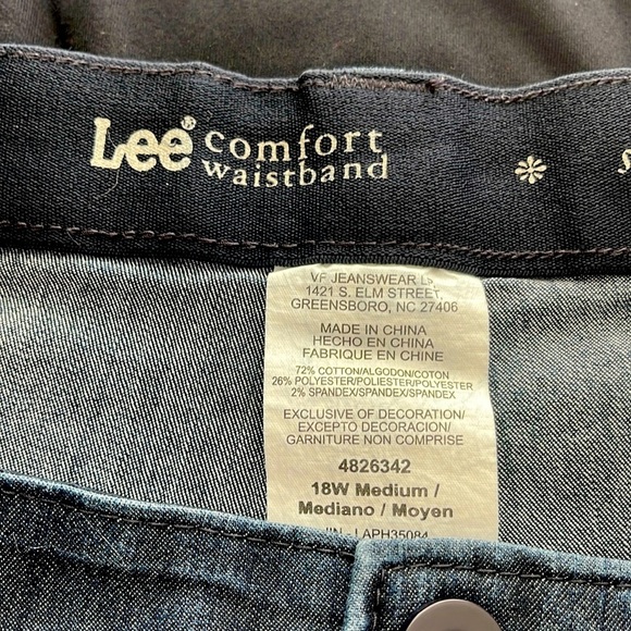 Lee Comfort Stretch Waistband Size 16W Medium - Picture 3 of 5